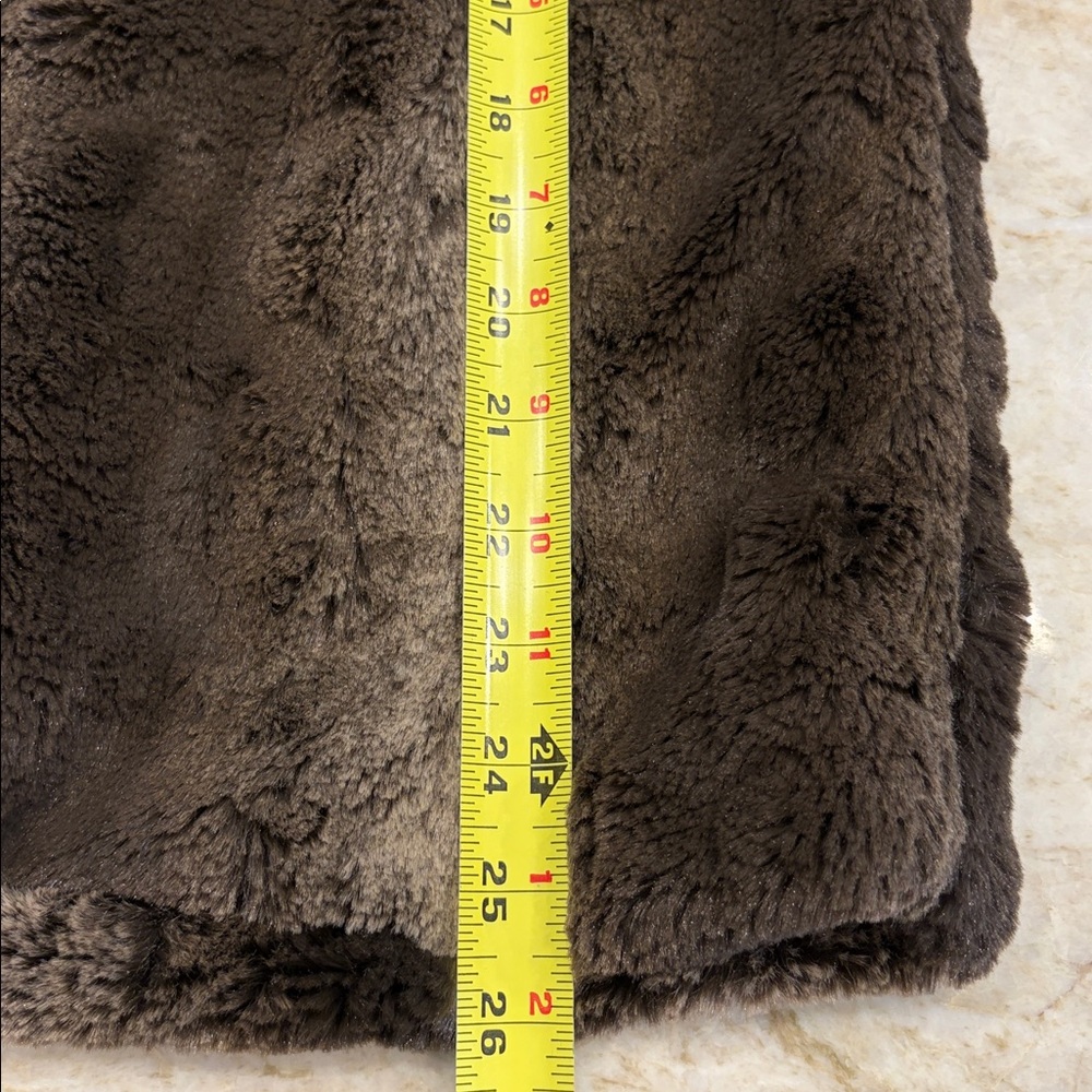 Betsey Johnson Brown/Tan Faux‎ Fur Teddy Coat Size M Lined Hook Eye Closure - Picture 7 of 14